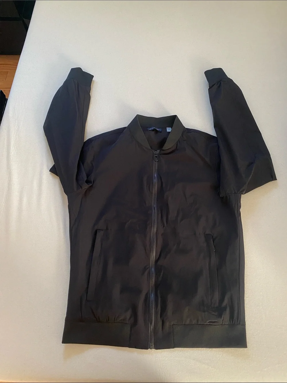 Tahari Black Men's Bomber Jacket with Zip